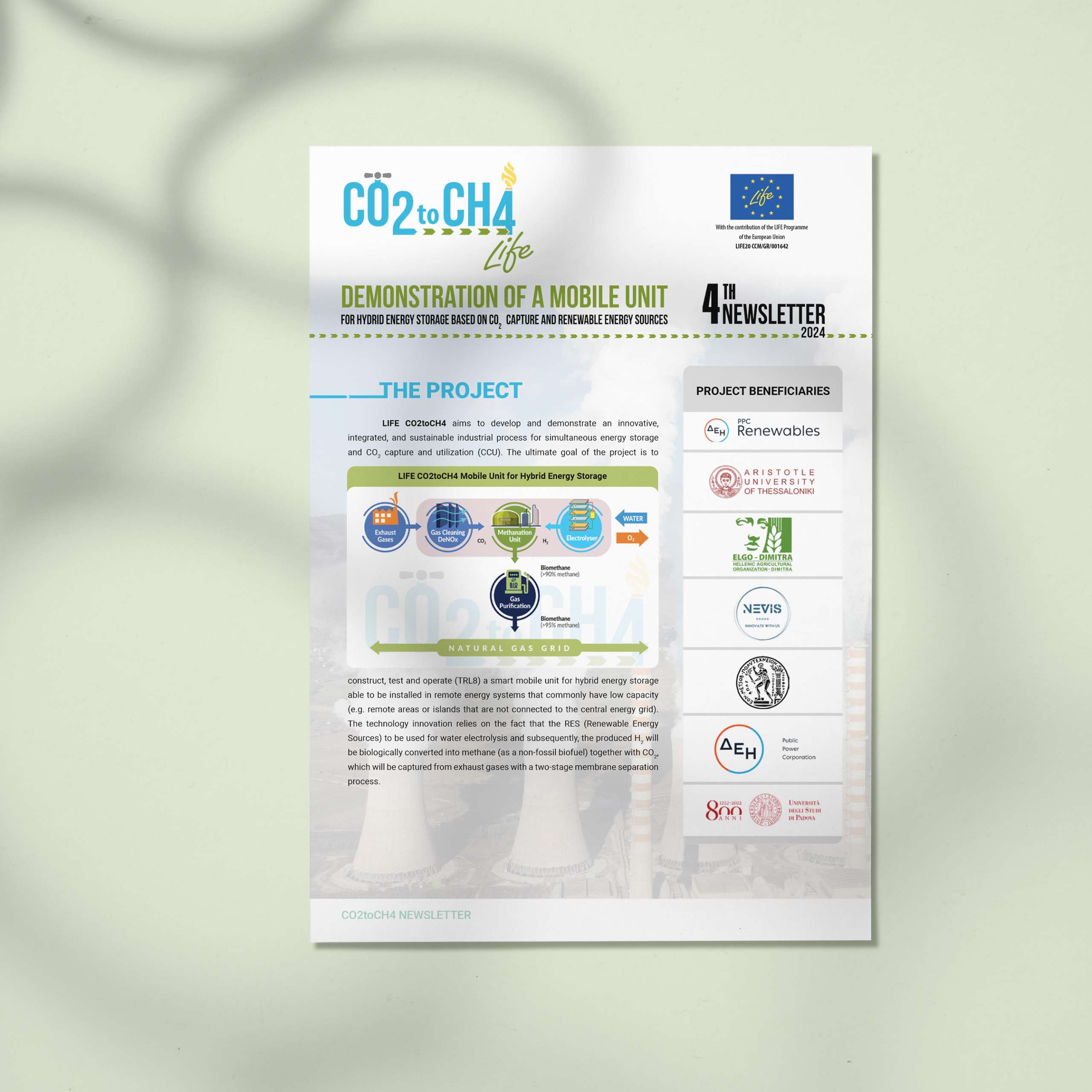 Our project’s 4th newsletter is published - LIFE CO2toCH4